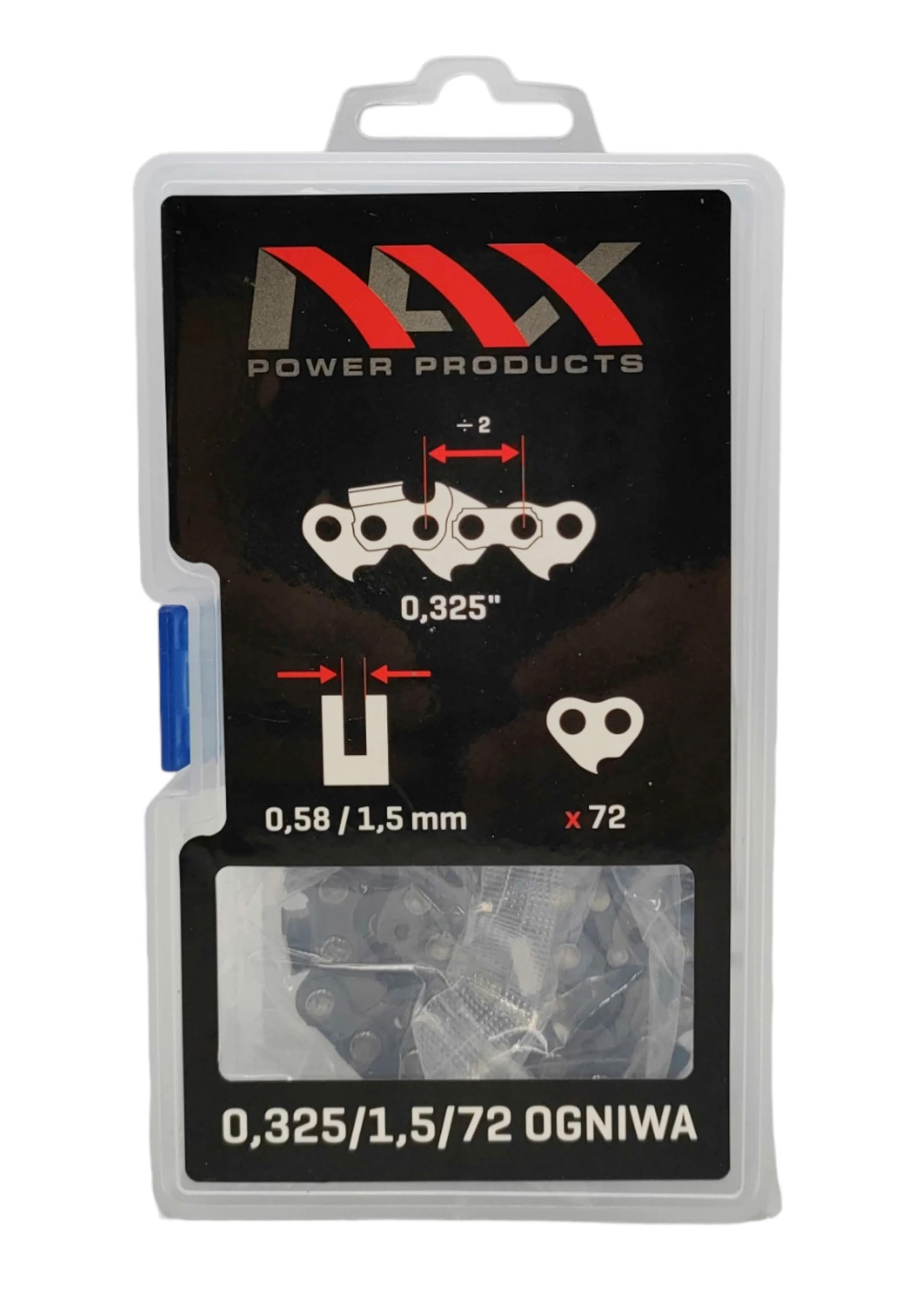 NAX Łańcuch do piły spalinowej NAX400C 18 cali - 72 ogniwa - 0,325 x 1,5 - część zamienna