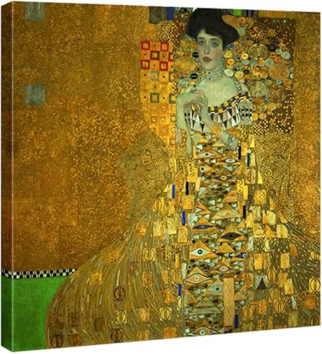 Miniatura 10 de Wieco Art Gustav Klimt - Lienzo enmarcado para pared, con retrato de Adele Bloch-Bauer I, 1907, para sala de estar