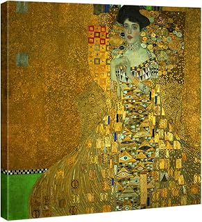 Wieco Art Portrait of Adele Bloch-Bauer I,1907 by Gustav Klimt Famous Paintings Reproduction Abstract Canvas Prints Artwork for Wall Decor Classic Canvas Wall Art