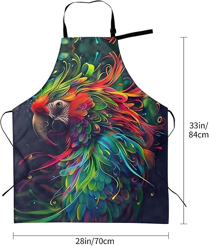 Miniatura 3 de Delantal impermeable con 2 bolsillos, delantales de chef de cocina, baberos para cocinar, hornear, pintura, jardinería, aseo