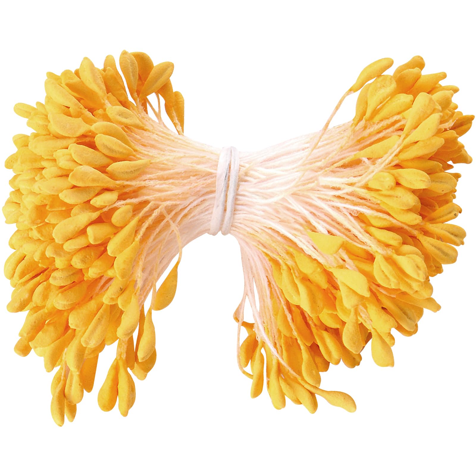 Mumjooyi Pipe Cleaners Flowers Stamens Artificial Flower Stamens 350 Pieces Stamens for Flowers Double Heads Pistil 3 mm for Crafts Tulip Bouquet Pipe Cleaner Flowers Accessories (Orange)