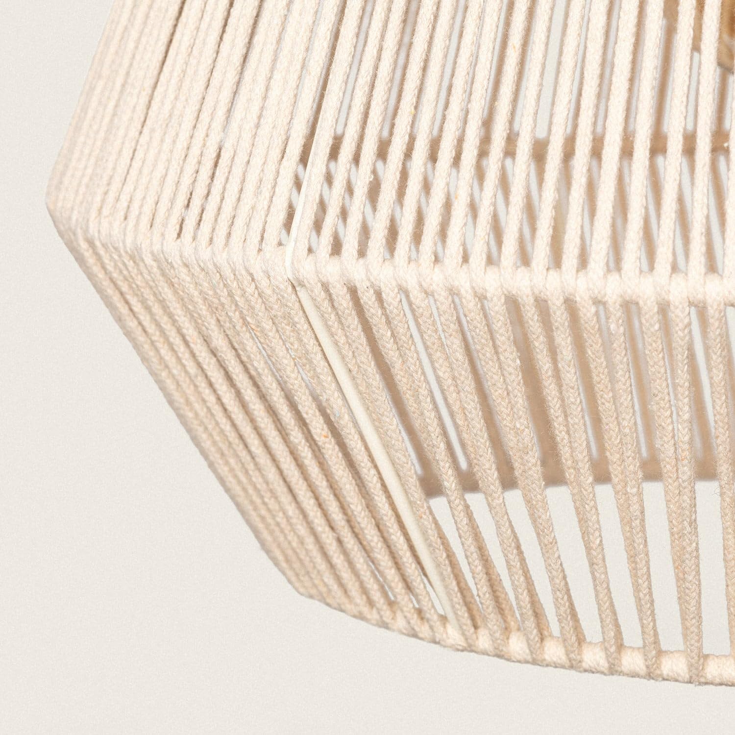 LEDKIA Lámpara Colgante Cuerda de Algodón Bris Diantha Beige | CasquilloE27