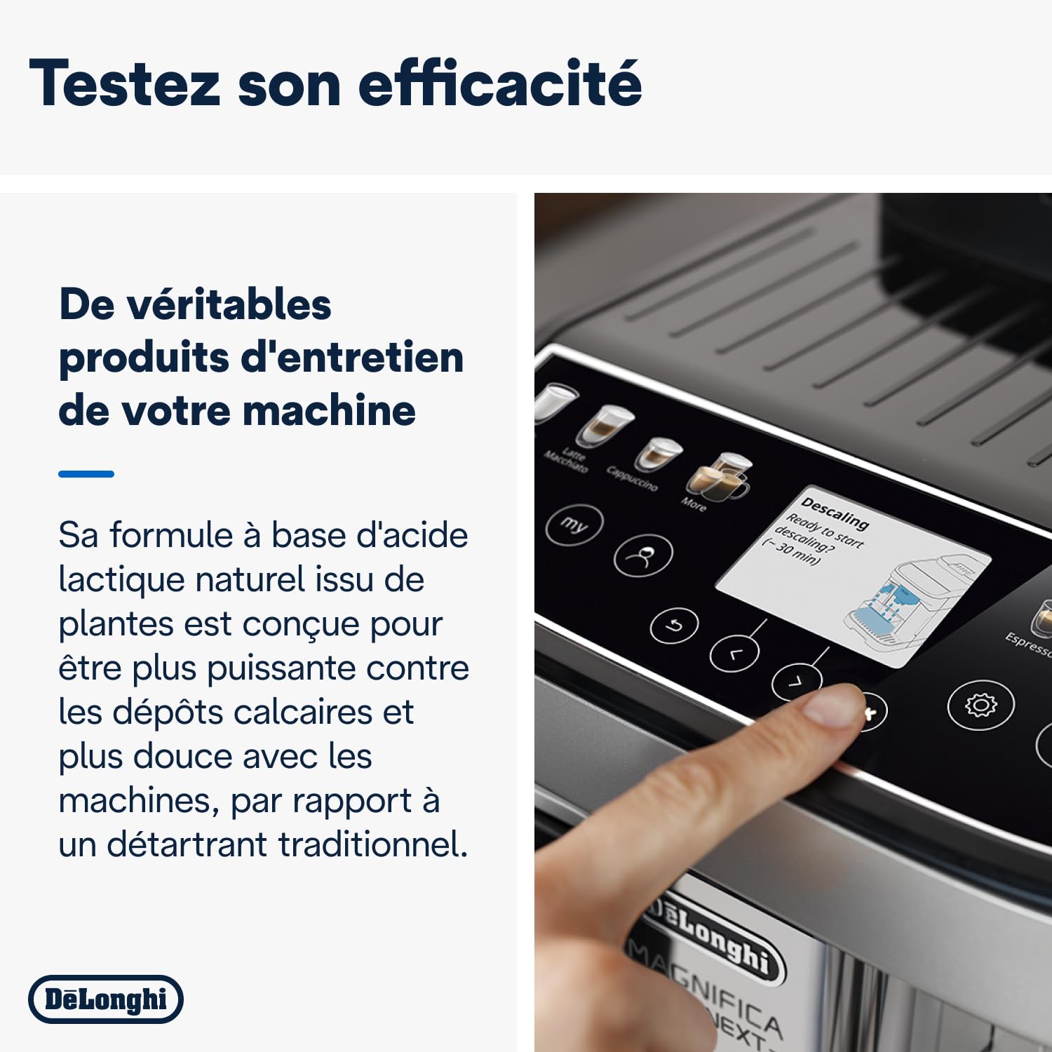 De'Longhi EcoDecalk Mini DLSC200 Anticalcaire Nokalk Machine à Café 2 x 100 ml Marron