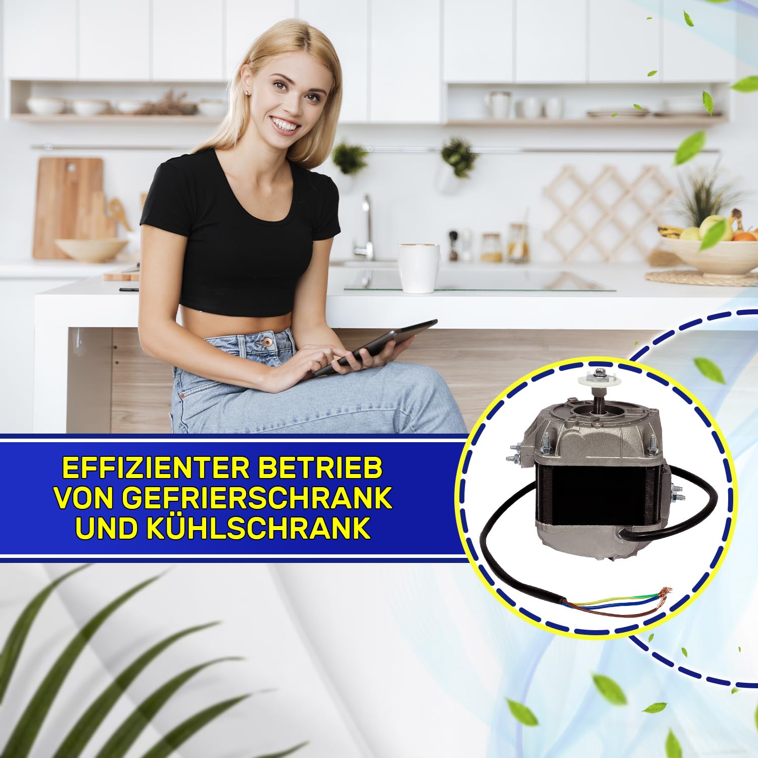 Universal Motorlüfter 25W 230V für Gefrierschrank und Kühlschränk - Garantie 10 Jahre - MONTERAL