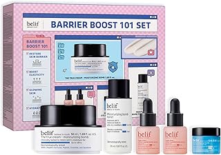 Barrier Boost 101 Limited Edition Set: Full Size Moisturing Bomb 50ml & Deluxe Size Moisturizing Bomb Toner, 2x Retinol & Peptide Barrier Serum, Moisturizing Eye Bomb, 5 Piece Kit