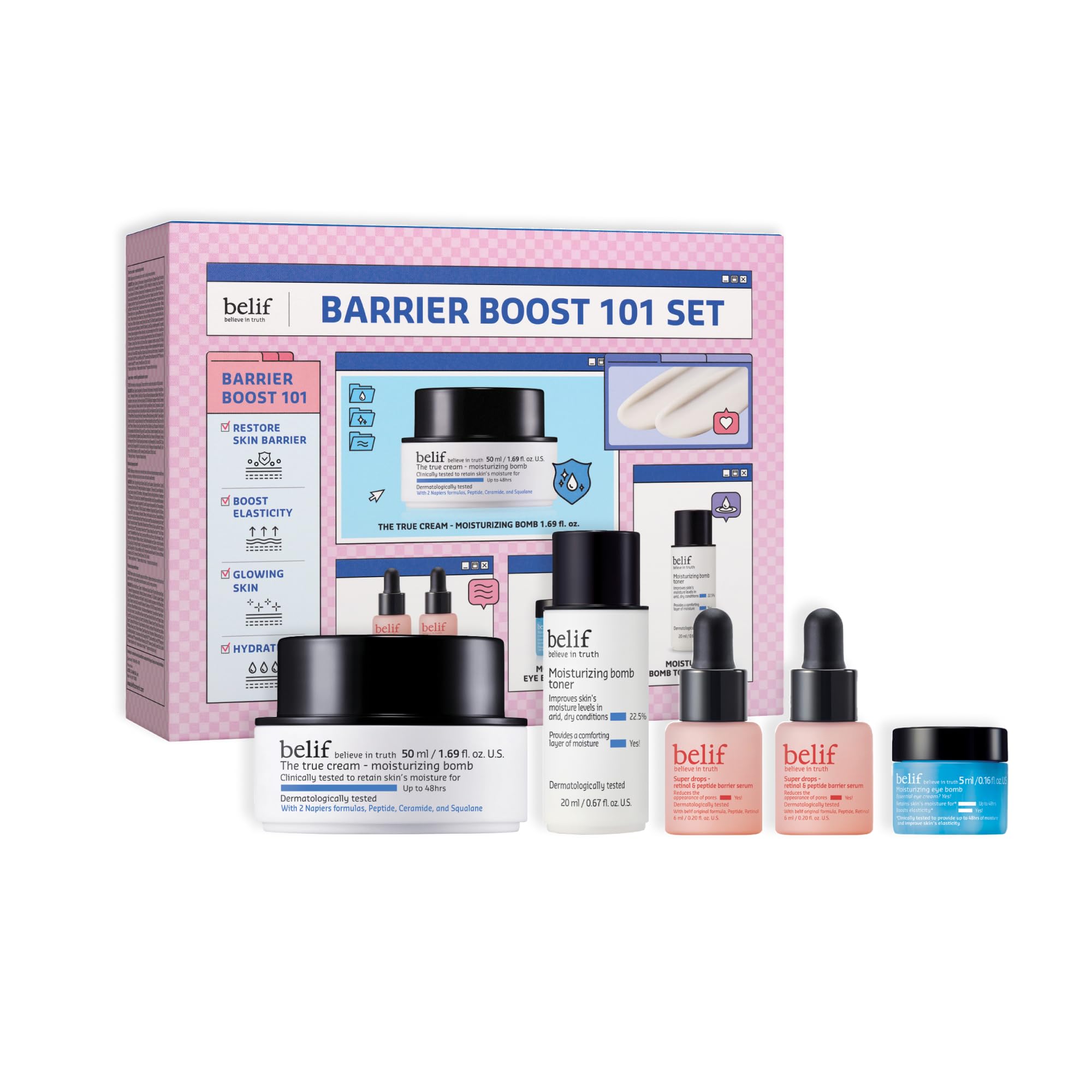 Amazon.com: belif Barrier Boost 101 Limited Edition Set​: Full 