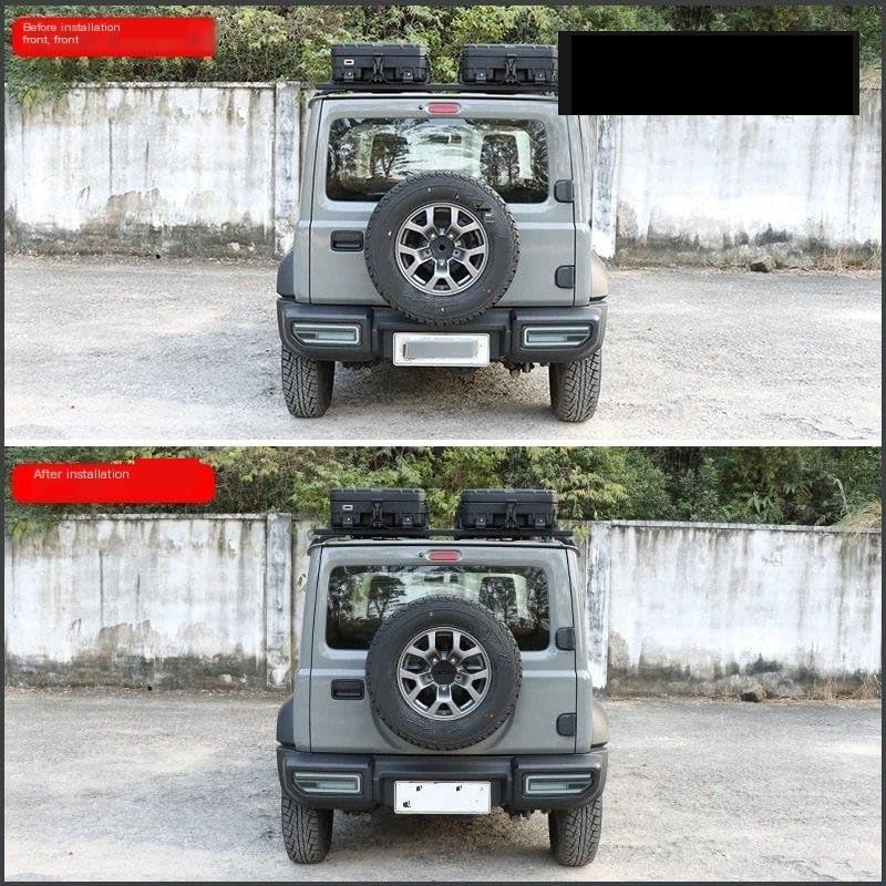 uchwyt ścienny do opon Zestaw montażowy podnośnika koła zapasowego Innovation Spare Tire Lift Bracket Riser, regulowany, pasujący do akcesoriów Jimny JB64 JB74 JB33 JB43(JB33 JB43)