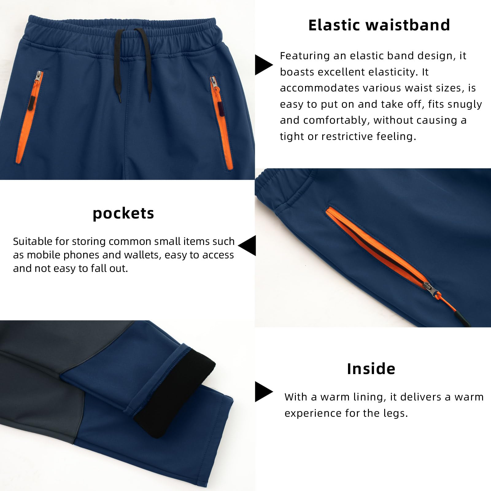MEILONGER Pantalones de esquí para niños y niñas, pantalones de esquí, pantalones de senderismo, pantalones softshell, pantalones de exterior, resistentes al viento, cálidos, pantalones de snowboard
