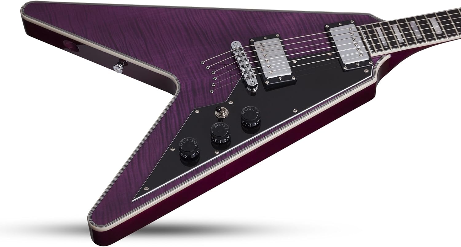 Schecter 654 V-1 Custom Solid-Body Electric Guitar, TPUR