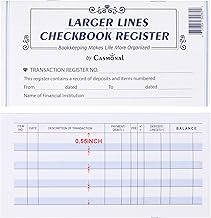 Larger Lines 20 Pack Checkbook Register, Check Registers for Personal Use, Blank Ledger Transaction Registers for Personal or Business Banking, Check Register Book Easy to Read, 24/25/26 Calendars