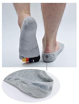 Calzini A 5 Dita Uomo | 4 Paia | Cotone Traspirante | Taglie 39-44