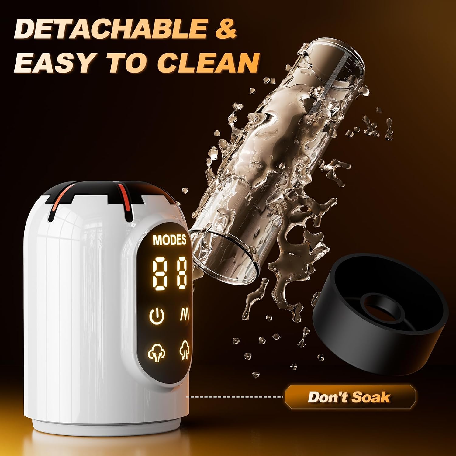 Electric Penis Pump for Men, Vacuum Pump with LED Display, 4 Modes, 6 Rings