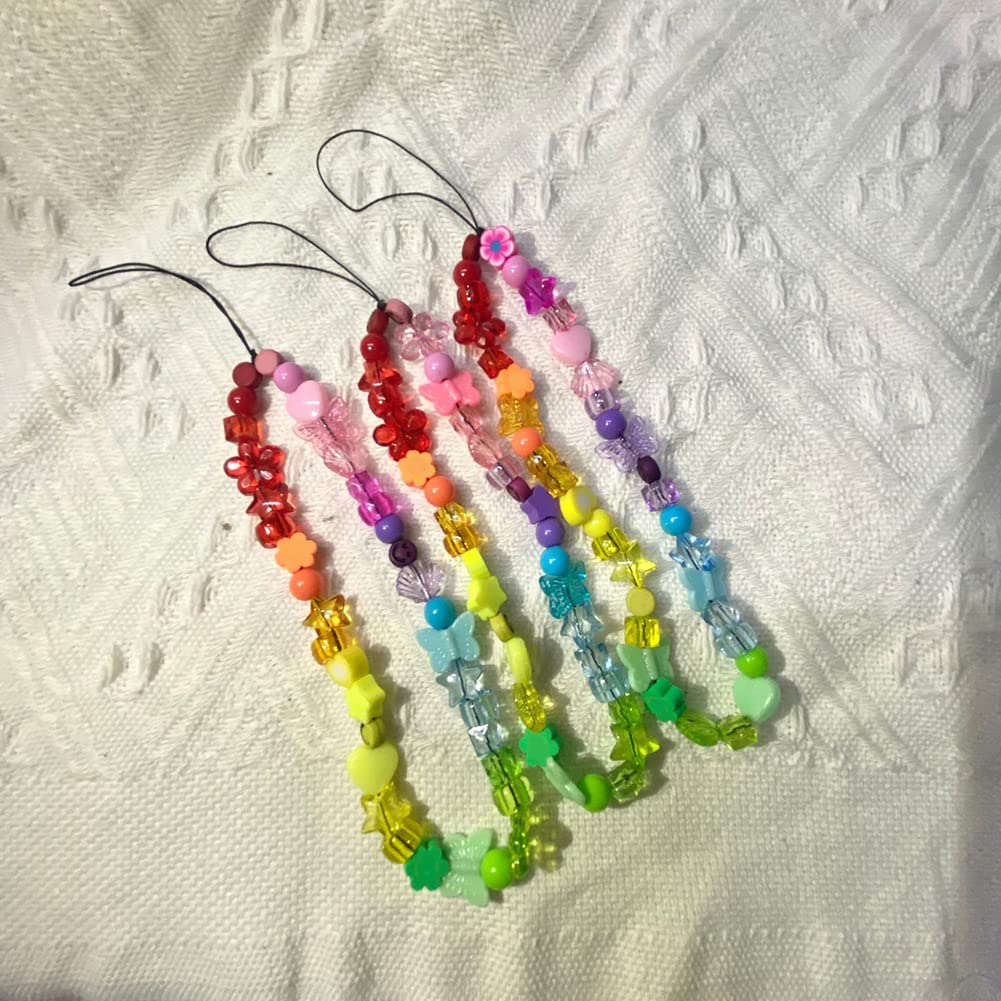 Handy Kette Mit Schmetterlingsperlen - Süßer Phone Charm Im Koreanischen Style