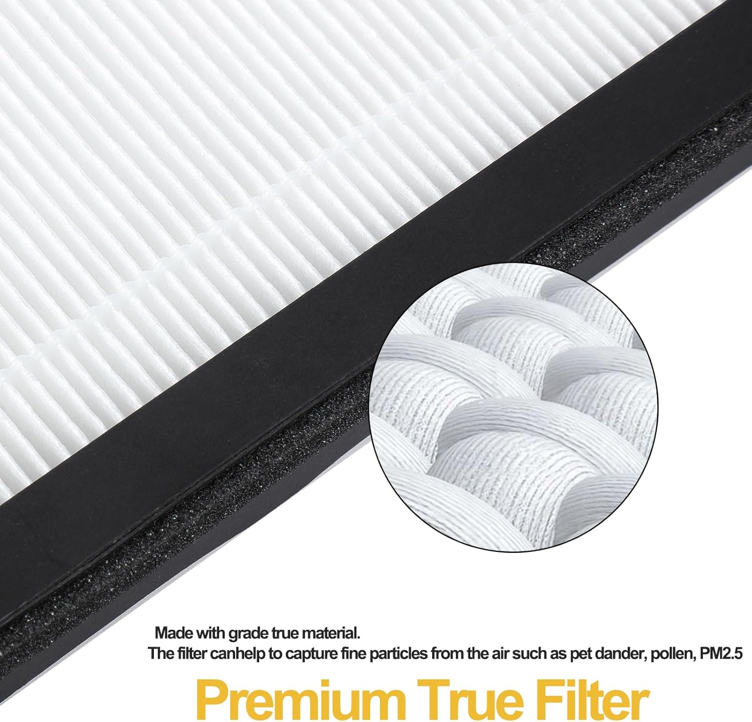 2 Pack HAP602 Replacement Filter Compatible with ECOSELF HAP602 / HAP602WF Air Purifier, 3 IN 1, H13 True with High-Efficiency Activated Carbon and Pre-Filter - Image 5