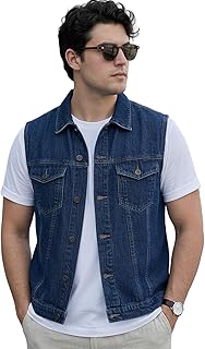 Urbano Fashion Men's Regular Fit Washed Sleeveless Denim Jacket Price In India