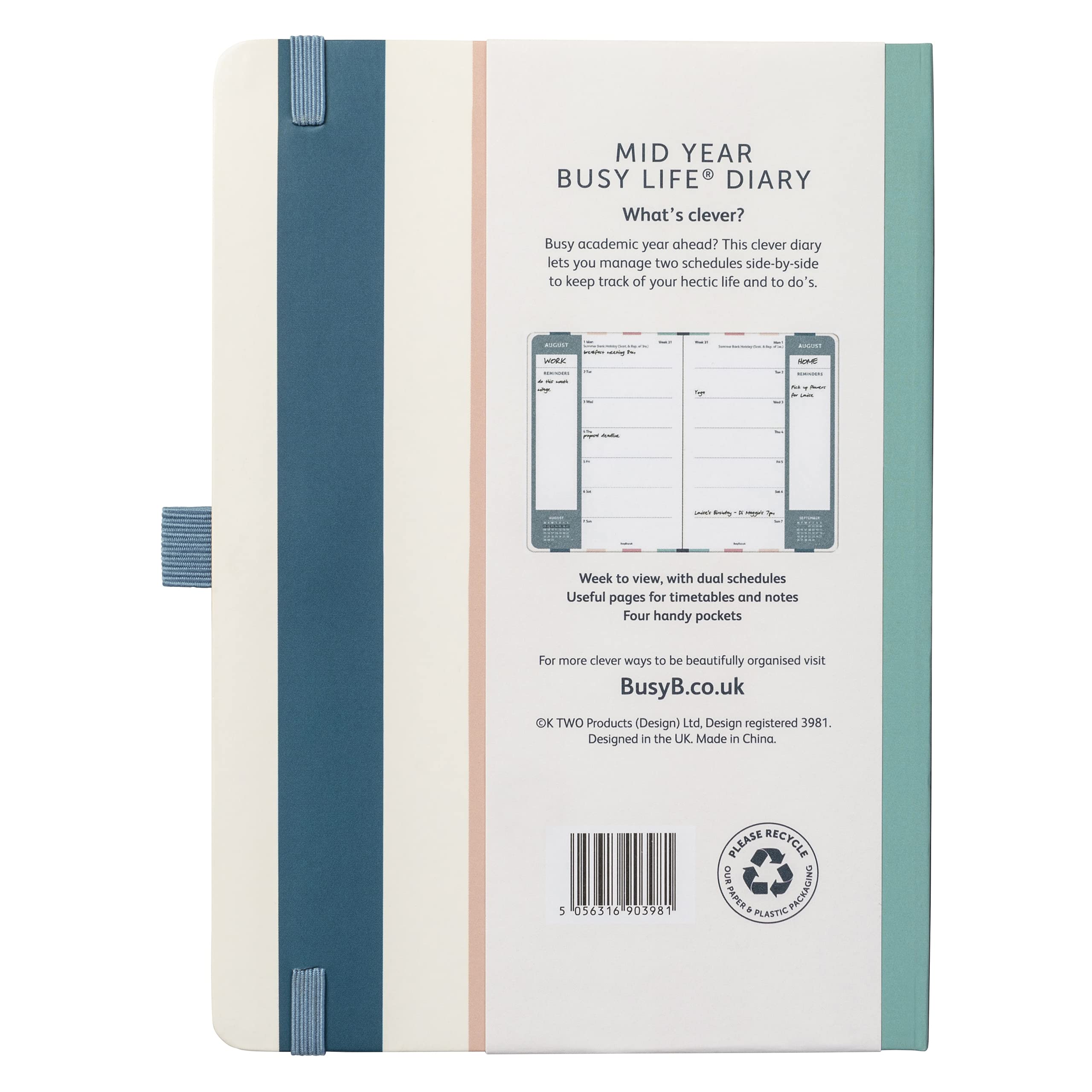 Buy Busy B Mid Year Busy Life Diary August 2022 August 2023. Stripe