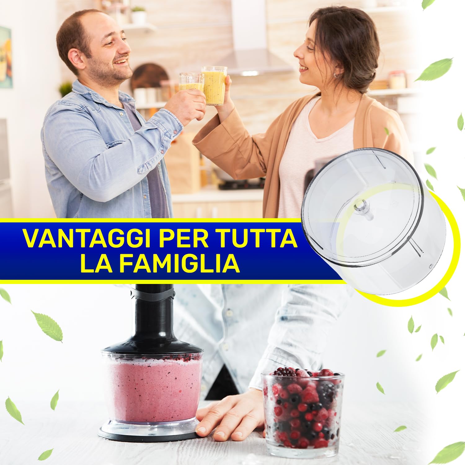 MONTERAL Ciotola per Frullatore a Immersione 450 ml con Codice Originale 00268636 12052085 per Bosch per Siemens - Garanzia di 10 Anni