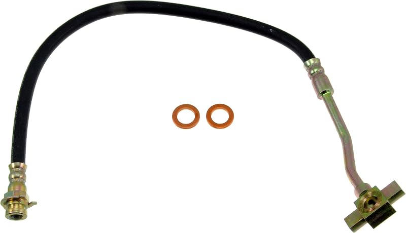 Mangueira de freio hidráulico dianteira esquerda Dorman H38059 para Chevrolet e GMC – 1 unidade
