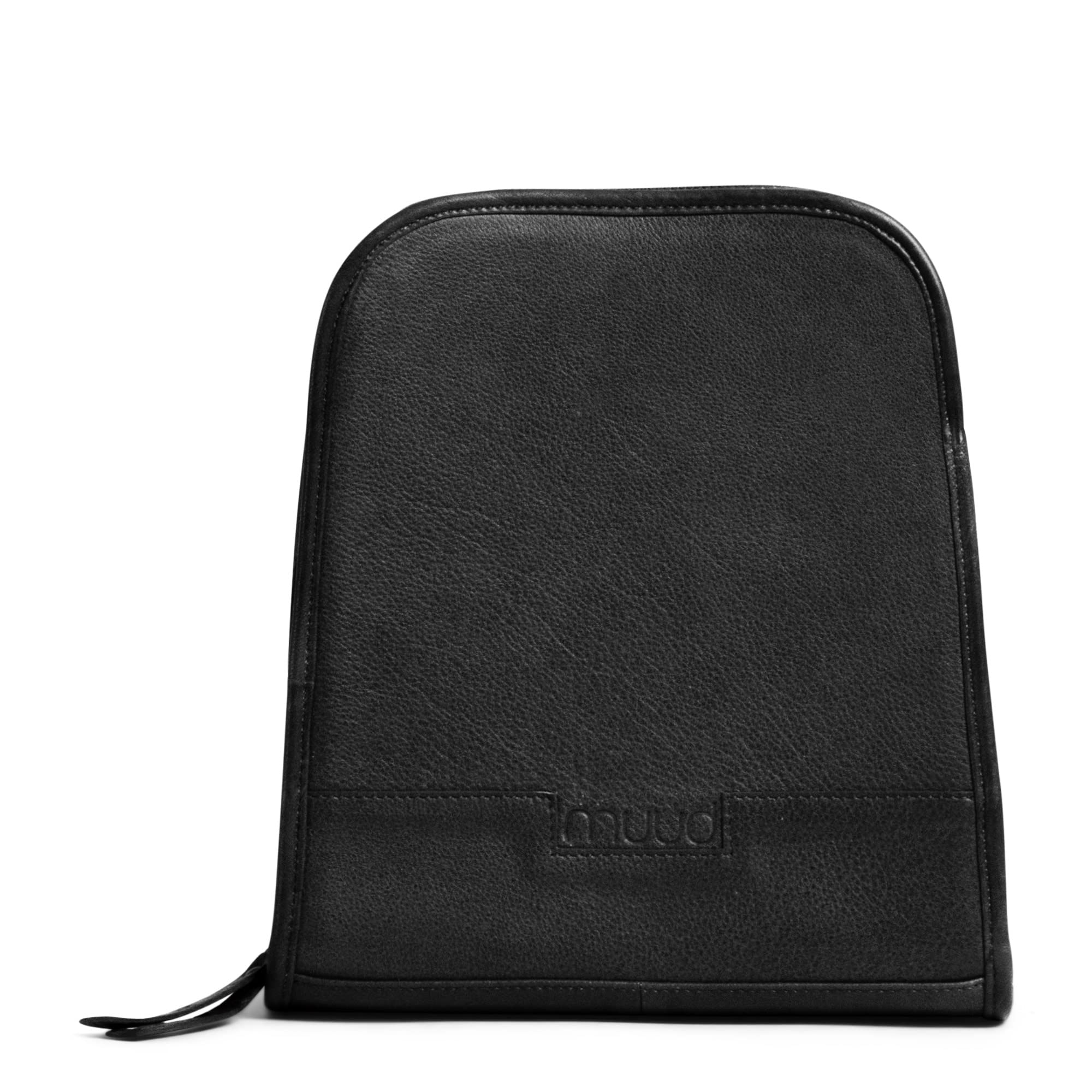 muud Voss exklusives Lederetui für Stricknadeln Black