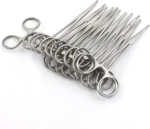 AA PRO 10× Mosquito HEMOSTAT - Pinza curvada de 5 pulgadas, mango de bloqueo, instrumentos de recolección de calidad A+