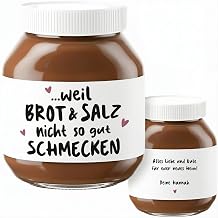 Bread and Salt Housewarming Gift Personalised Chocolate Spread Labels for e.g. Nutella Glass Housewarming Gift House Apartment Pack of 2