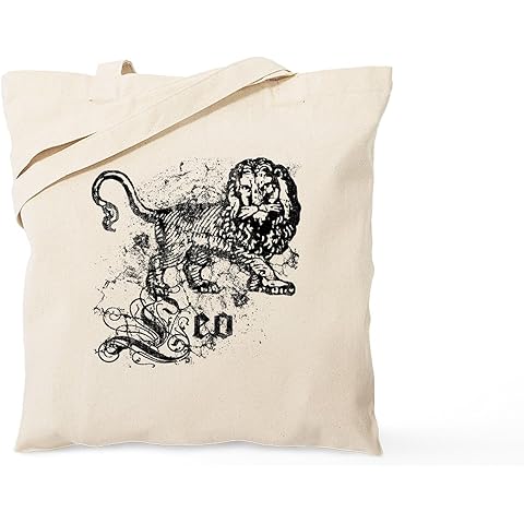 CafePress Worn Zodiac Leo Tote Bag Reusable Natural Beige Canvas Shopping Bag