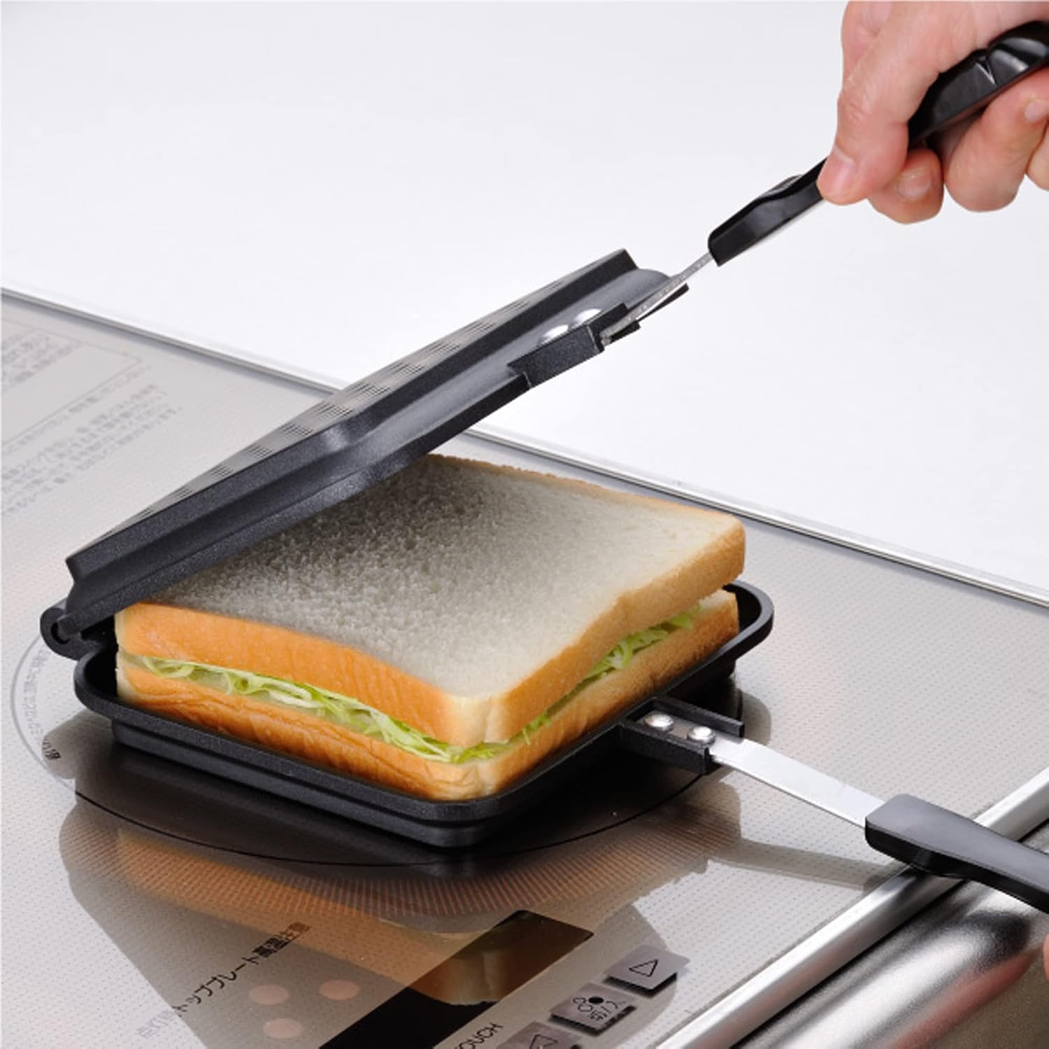Hot Sandwich Maker, Panini Press, Hand Toaster, Made of Aluminum Alloy