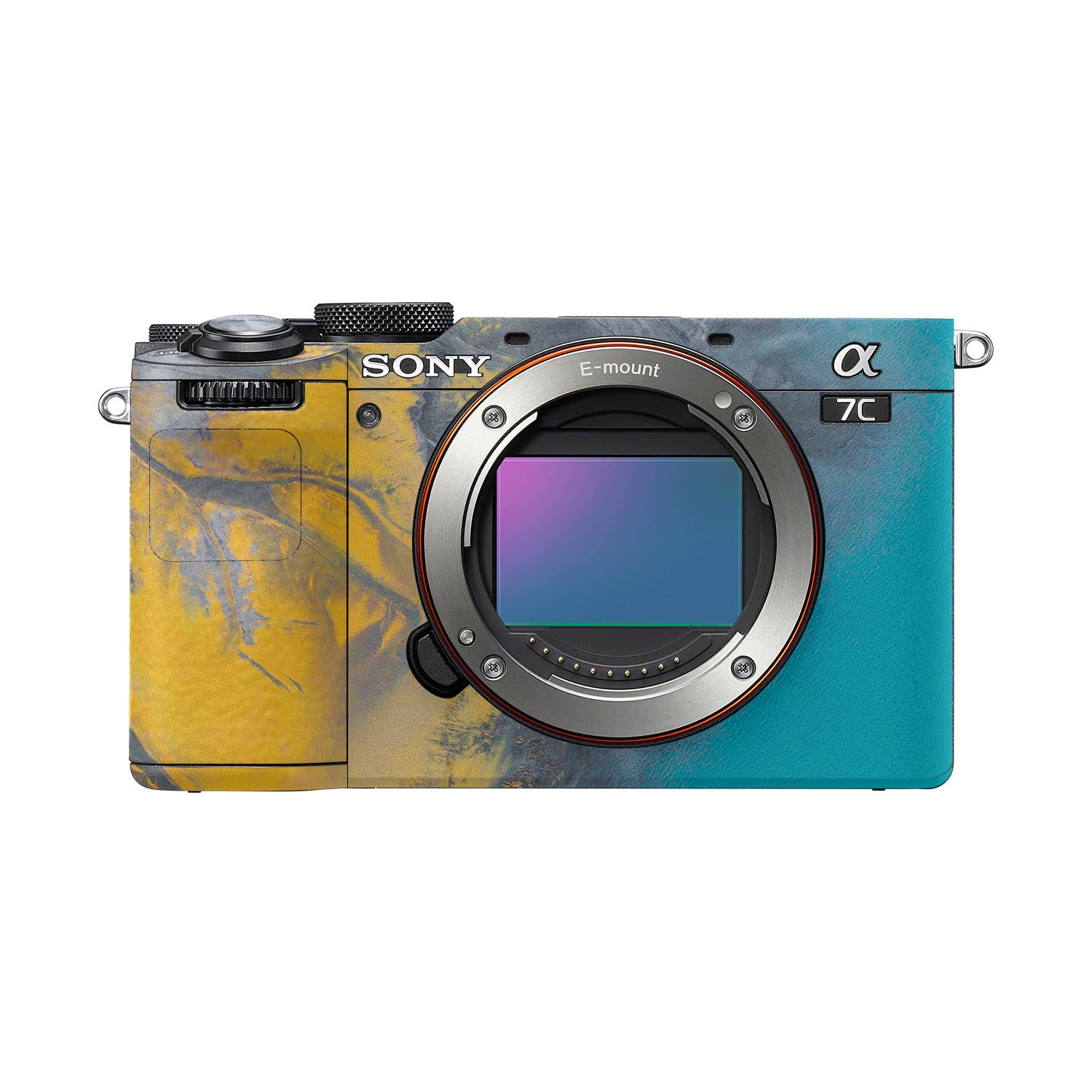 Camera Skin Compatible with Sony A7C Mark II (2023) - Yellow Spill - Premium 3M Vinyl Protective Wrap Decal Cover - Easy to Apply | Crafted in the USA by MightySkins