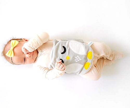 Miniatura 3 de Alivio de cólicos, gases y malestar estomacal para bebés, abrazador de vientre, un calor calmante combinado con compresión suave (gris-blanco)