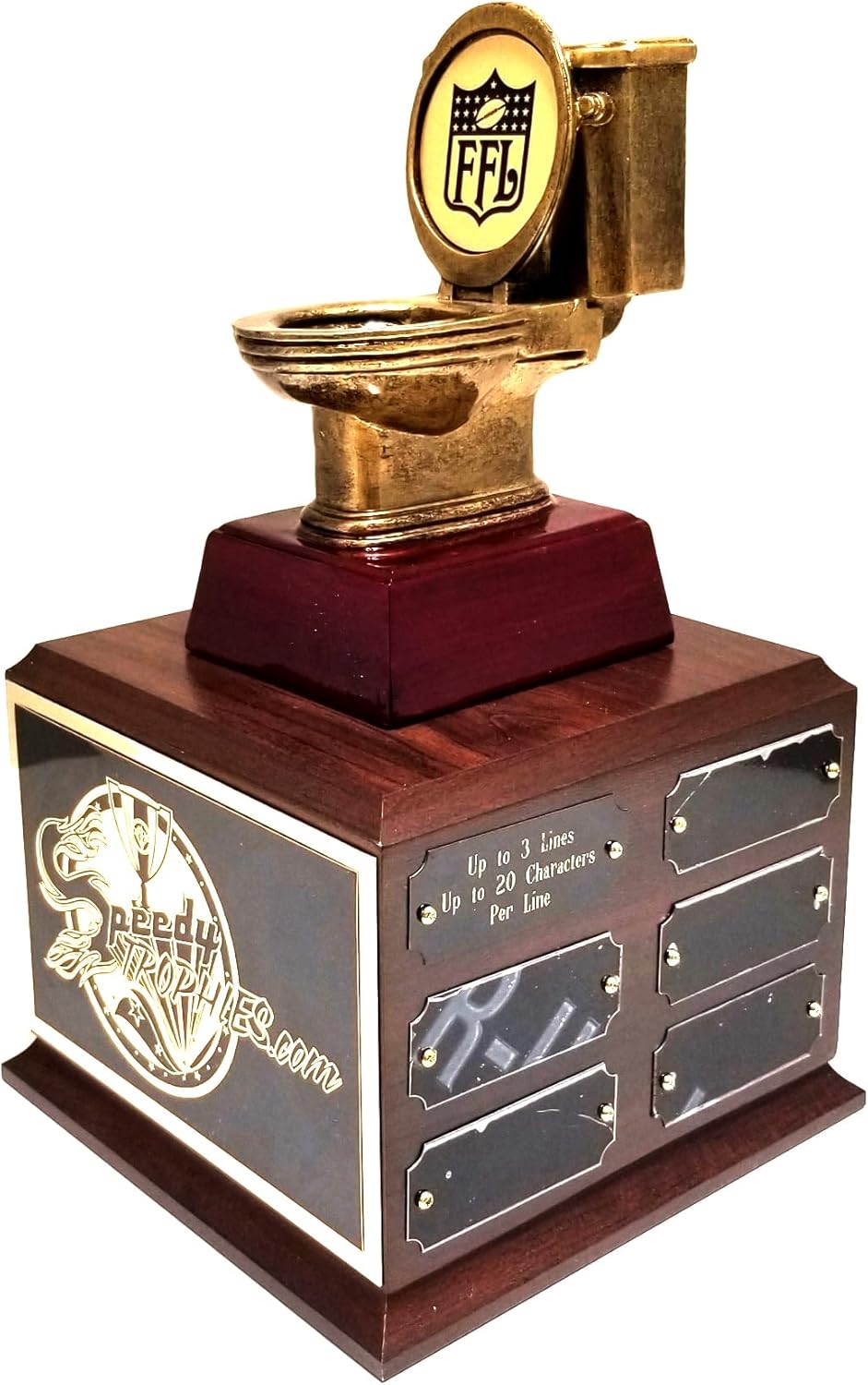 Fantasy Football Trophy 12inch 12 Year Toilet Bowl Free Engraving