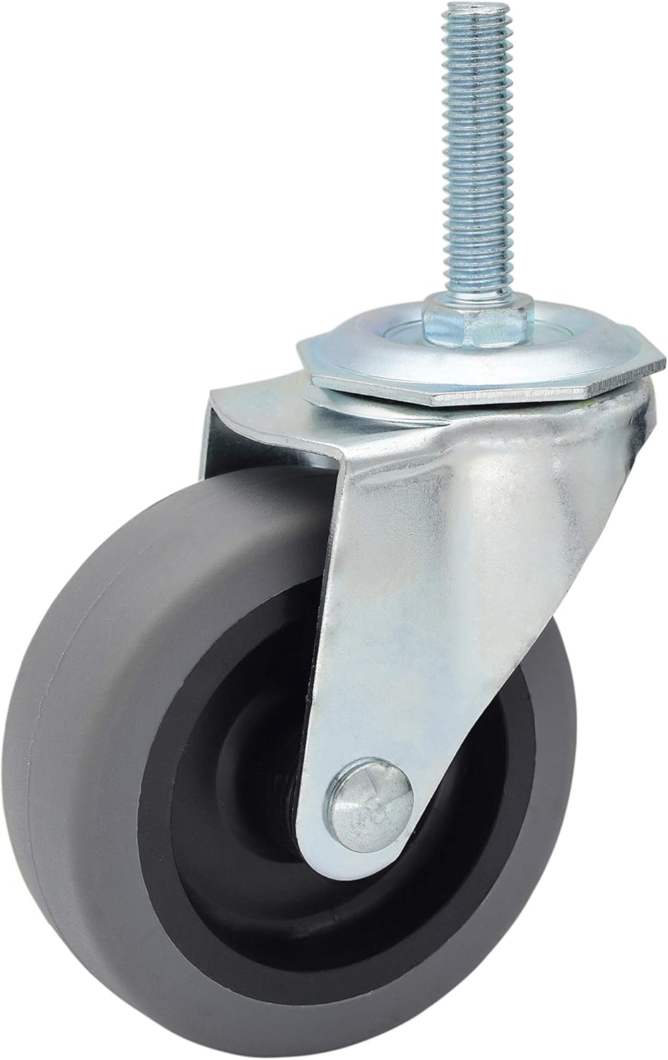 MySit Casters Wheels, 3-Inch Threaded Stem TPR Caster 3/8"-16 x1-1/2, Heavy Duty Thermoplastic Rubber Wheel 110lbs Load Capacity, Set of 4: Furniture & Decor