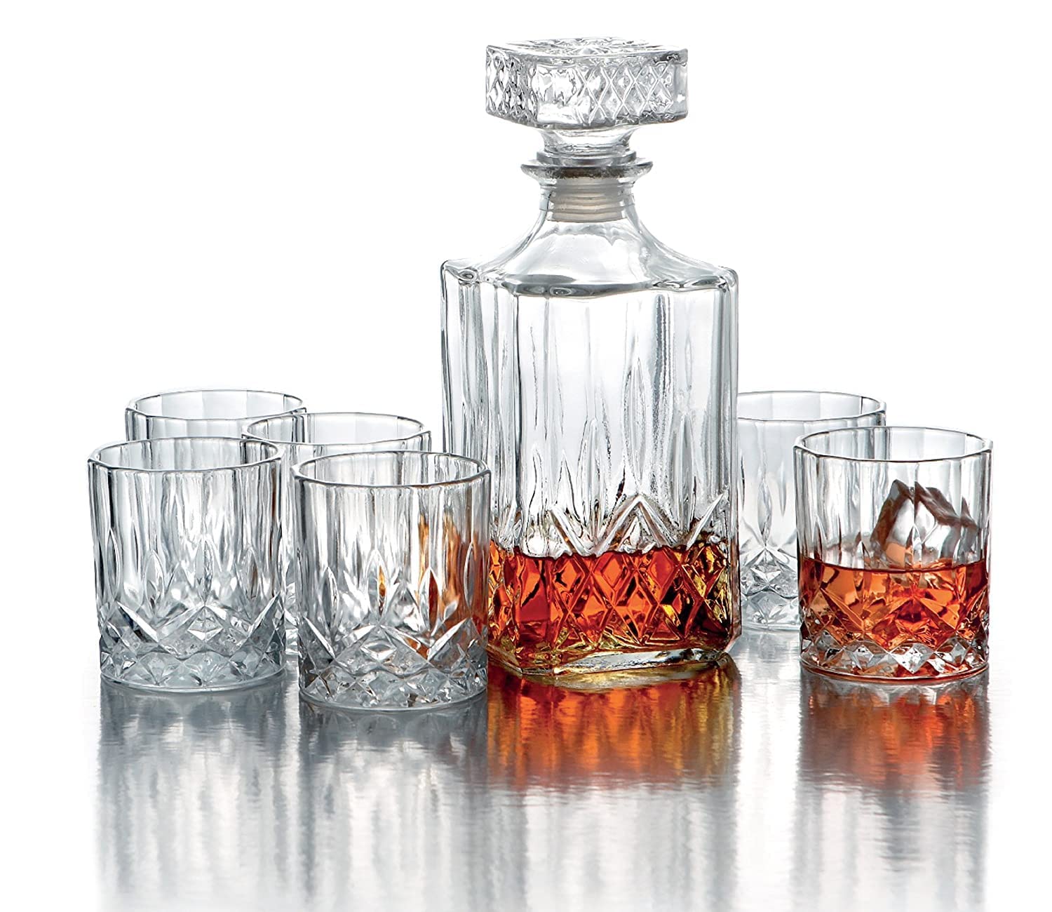 Buy DRAMIQ® European Style Crystal Clear Glass Decanter Storage
