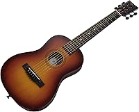 Vista 6 de First Act - Guitarra acústica Sunburst, 30 pulgadas, cuerdas de guitarra acústica de latón, engranaje de afinación, cubiertas de poste de cuerda