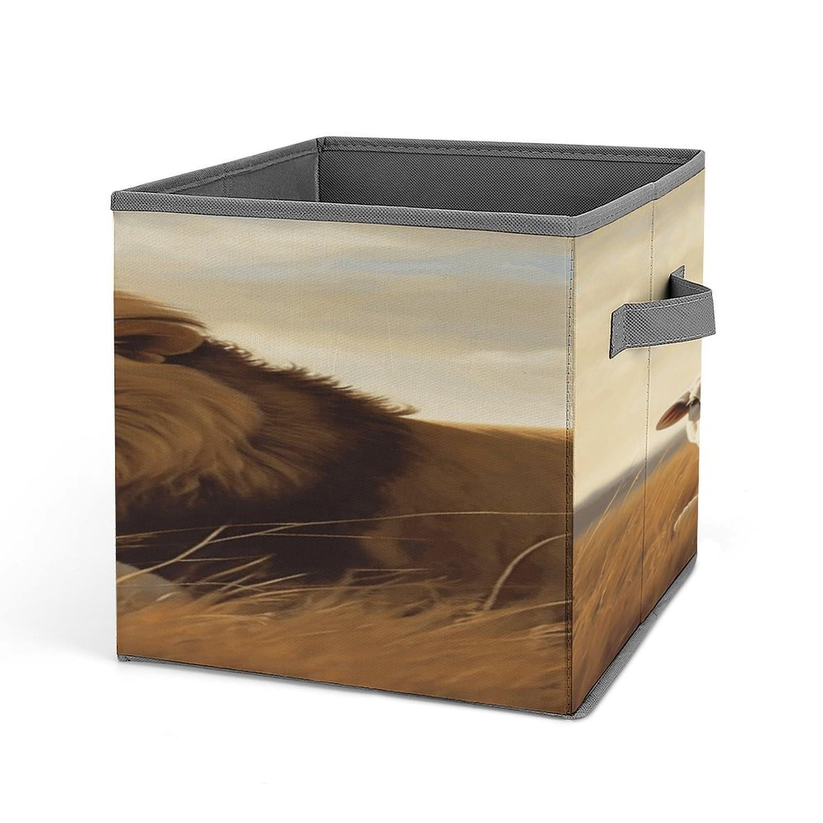 Fekiloot Style Lion Sheep Storage Bins Storage Baskets