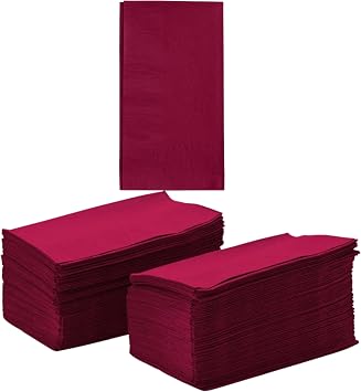 Perfect Stix Burgundy Paper Dinner Napkins, 2-Ply, 15 x 17 Inch, 50 Count