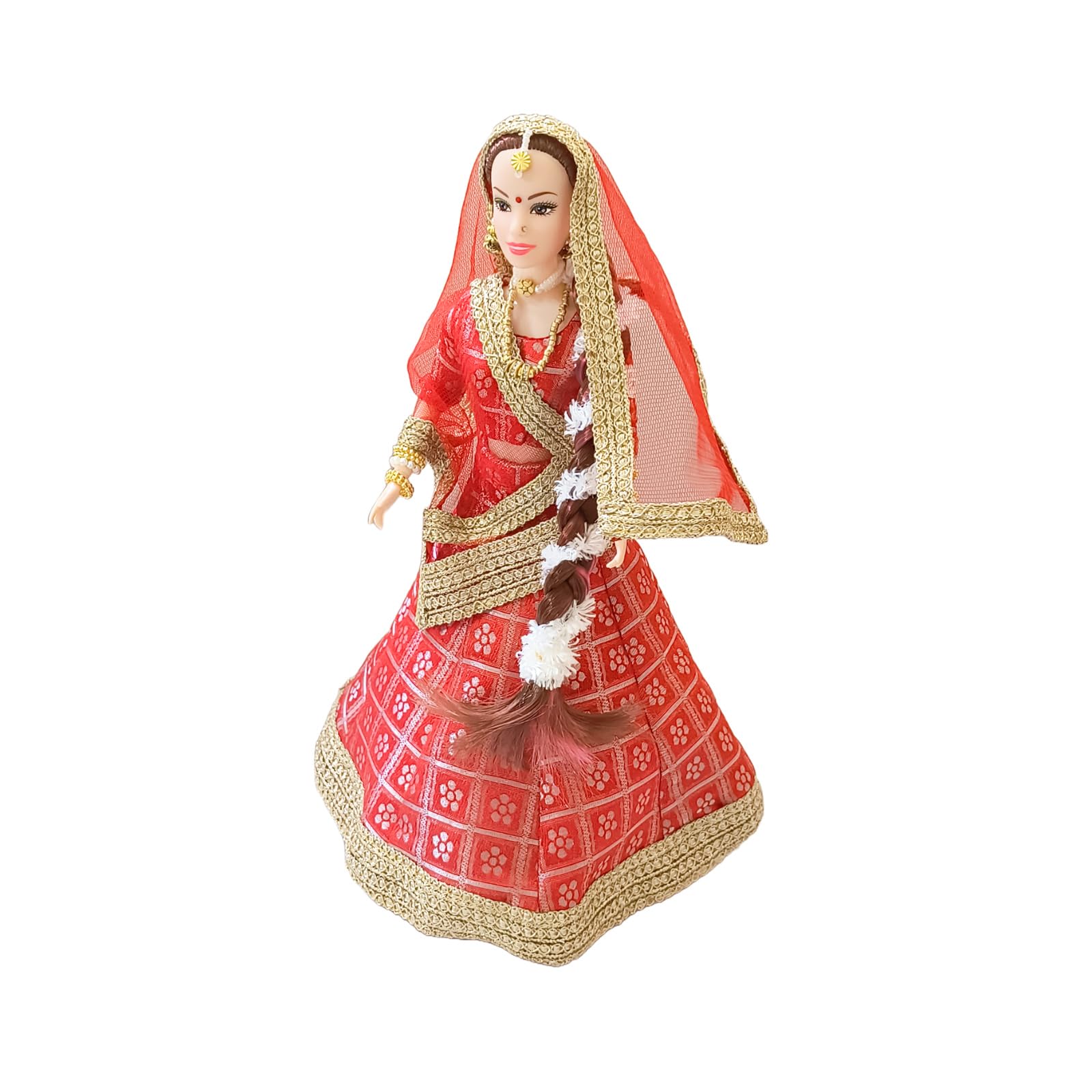 Maalona | Aadya | Karwachauth Collection | Indian Doll in Lehenga | Traditional Doll Set for Girls | Fully Foldable | Hand-Stitched Lehenga| (11.3 Inch, Red Bridal Lehenga) (B0DBZMVN9L) Amazon Price History, Amazon Price Tracker