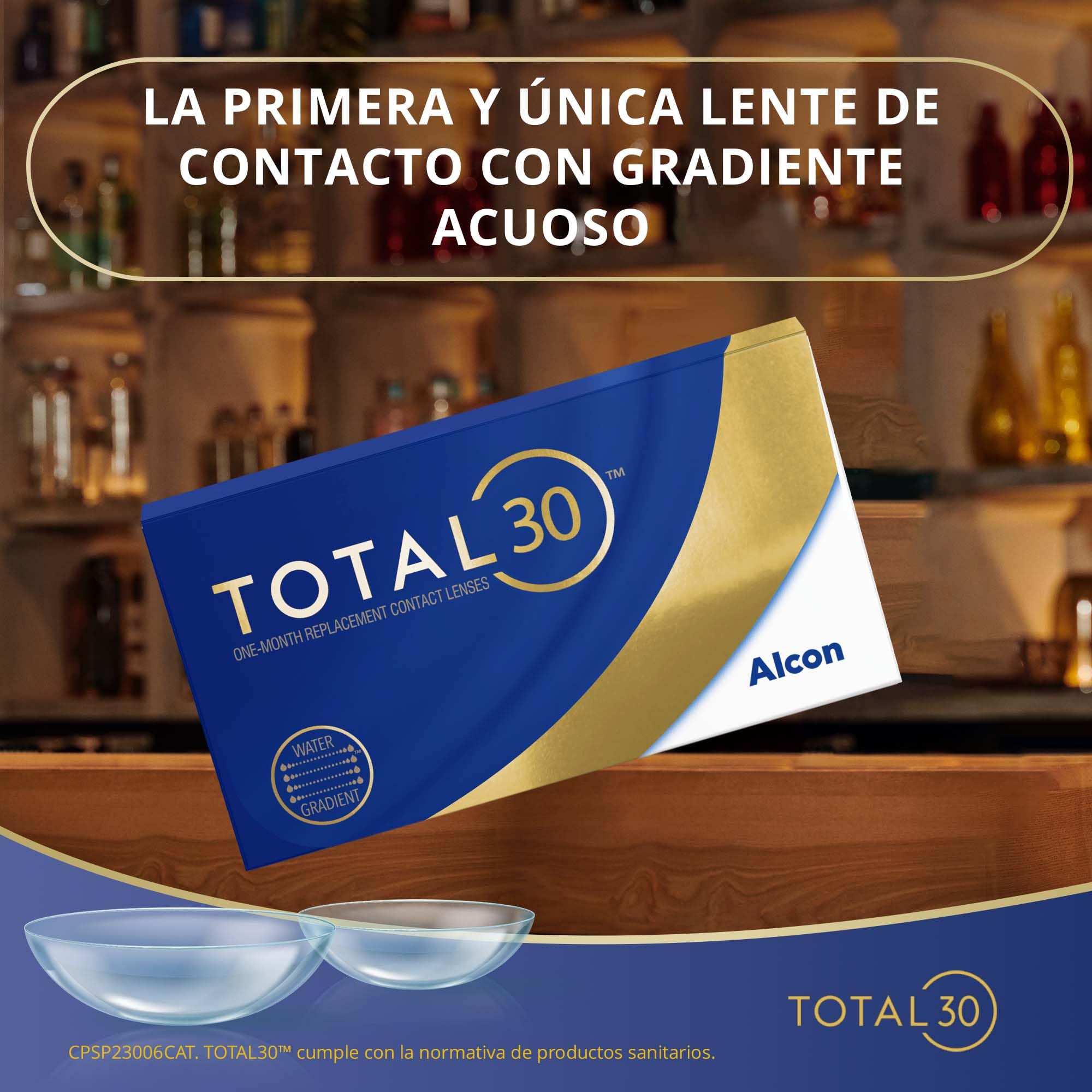 TOTAL30 lentes de contacto mensuales | 3 lentes | R 8.4 mm | D 14.2 mm | -05.75 dioptrías