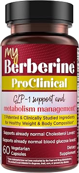 Purity Products MyBerberine ProClinical 9.6X More Bioavailable Than Ordinary Berberine - GLP-1 Support - 60 Vegetarian Capsules