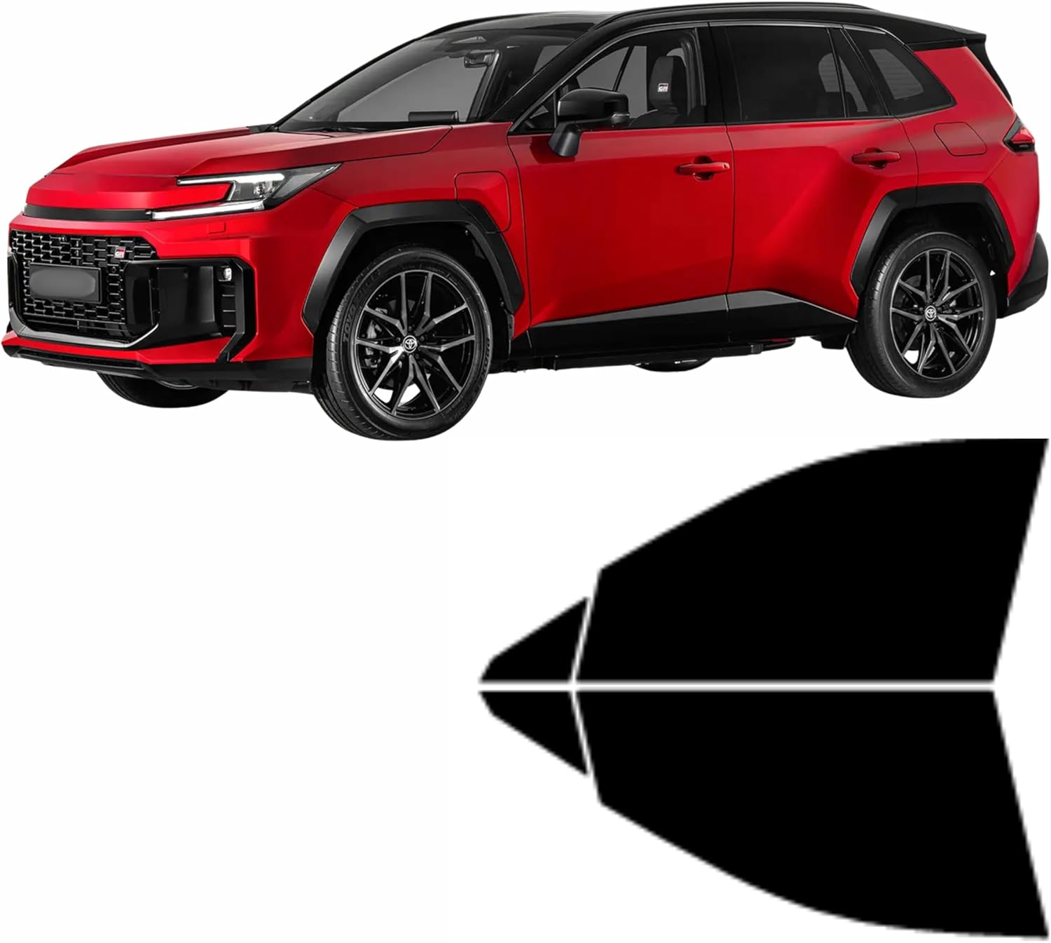 No Cutting Required — This precut Window Tint kit is Designed specifically for 2026 Toyota Rav4 4 Door SUV Models. Precision-Cut Patterns Ensure an Exact fit. (15% MED Dark)