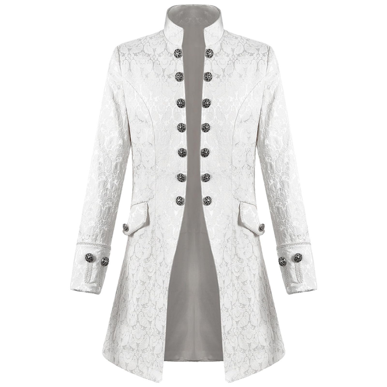 Coats for Mens Winter Fall Turtle Neck Long Medieval Goth Peasant Steampunk Jacket Trench Coat Man 2026 Y2K