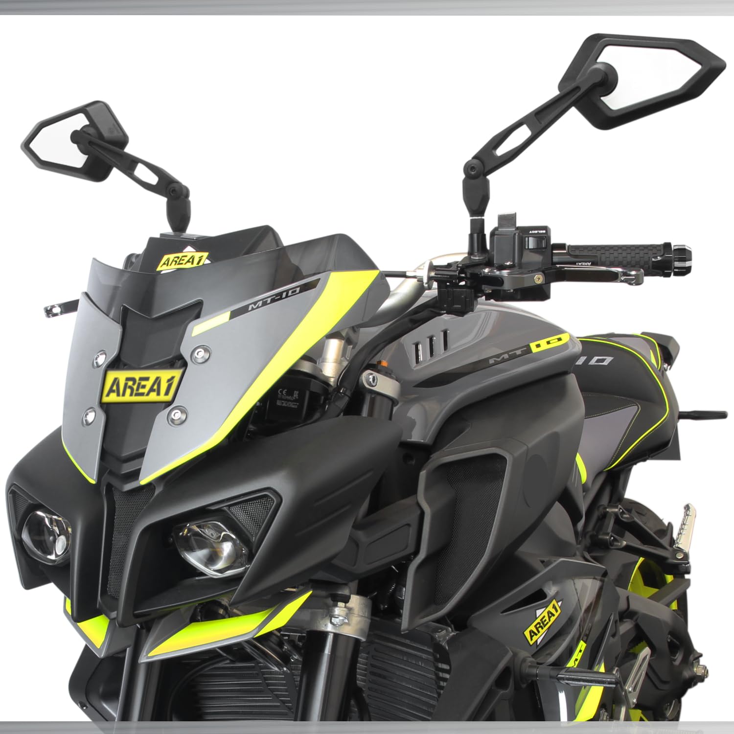 Area1 Set Specchietti Retrovisori M8+M10, Omologati E - Compitbil con Corbi, S-Five, E-Five, S2 Freewing, Delfino, History (V62)