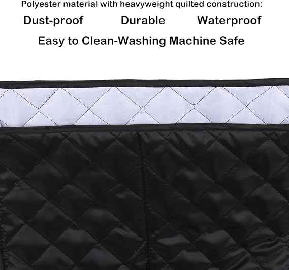 Evermarket Stand Mixer Dust Proof Cover with Pocket and Organizer Bag for Kitchenaid,Sunbeam,Cuisinart,Hamilton Mixer (Black)