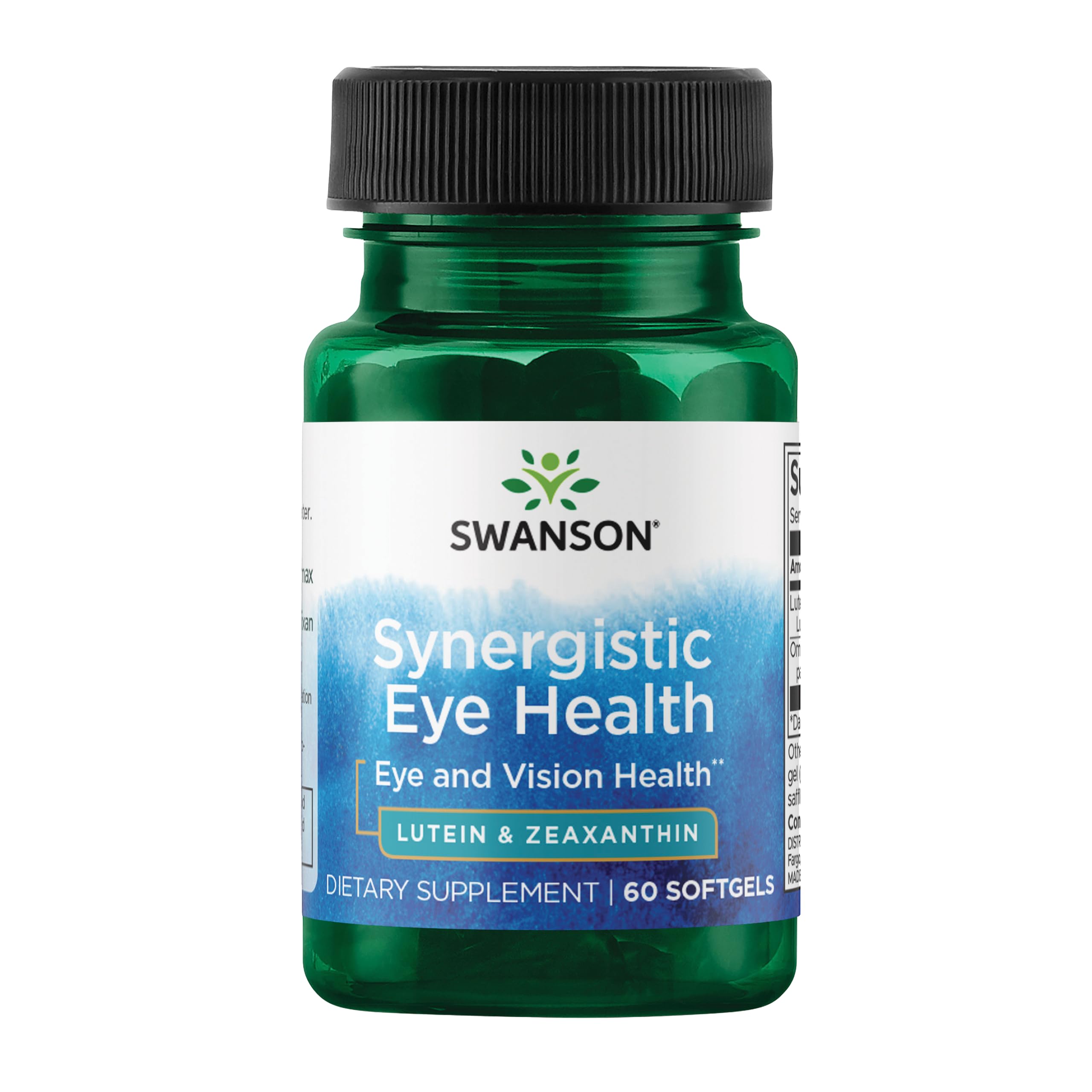Swanson Synergistic Eye Health - Lutein and Zeaxanthin Supplement - 0 Softgels - Lutemax Lutein 20 mg and OmniXan Zeaxanthin 2 mg for Vision Support