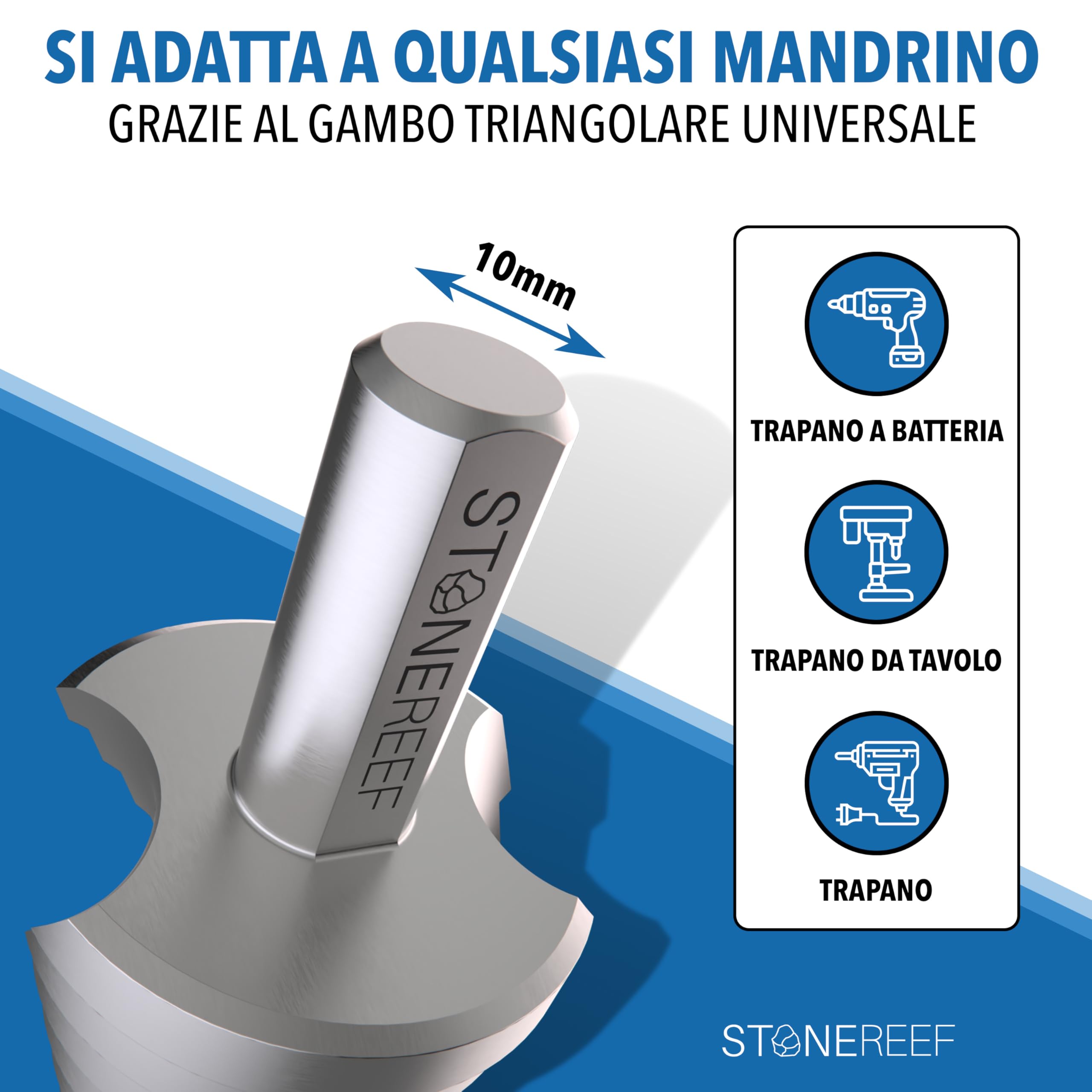 Trapano a gradini professionali in acciaio HSS – [15 gradini | Ø 4 – 32 mm] – Punta conica, pelapatate, metallo, trapani a buca, punte per lamiera, fresa, fresa a fori