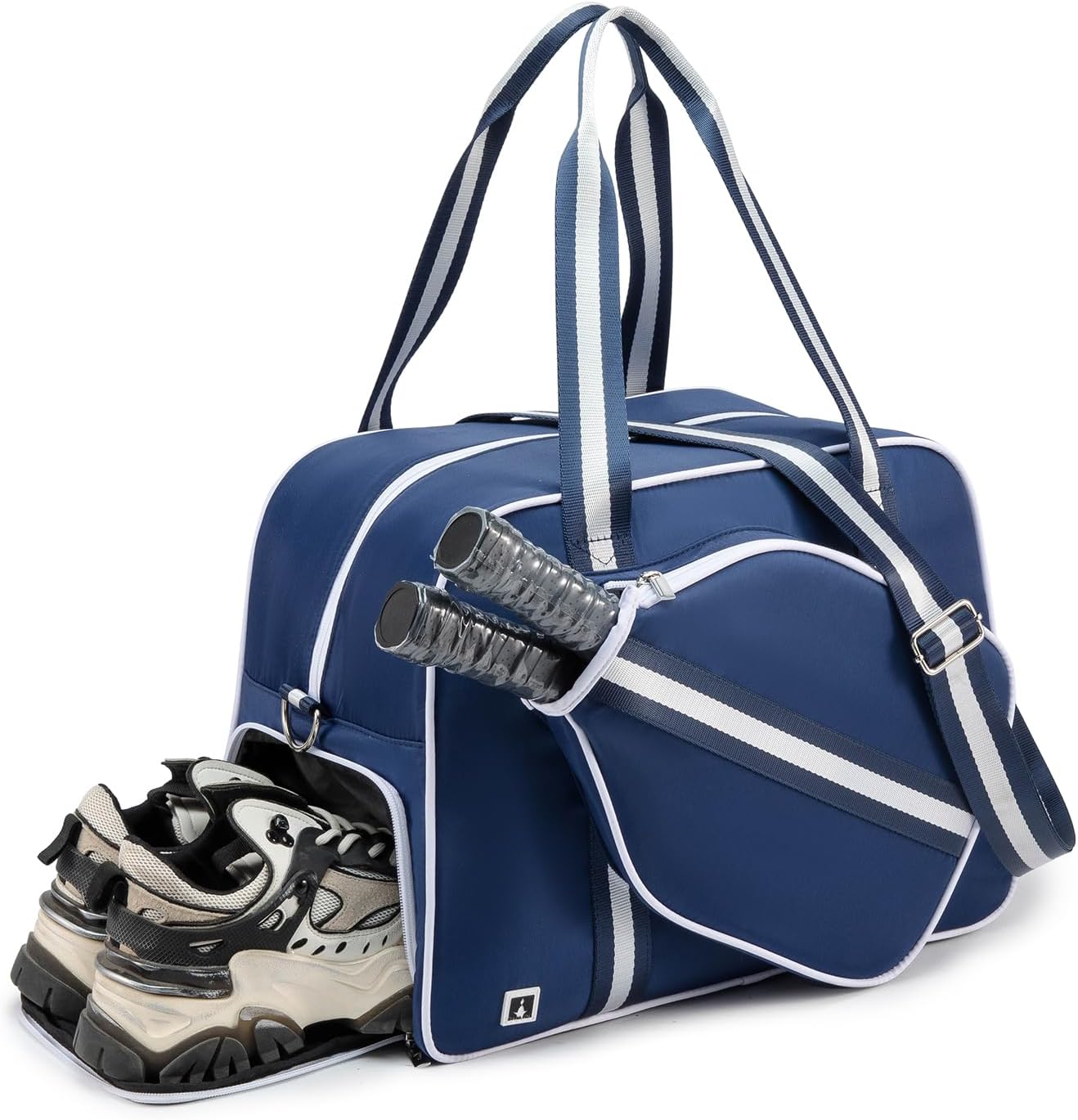 ROYALFAIR Pickleball Tote Bag for Women Men Large Capacity with Paddle Cover Pocket Internal Shoe Pocket and Adjustable Shoulder strap