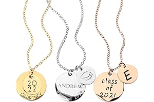 MignonandMignon Personalized Graduation Name Necklace: Celebrate Milestones with Style