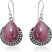 Vista 7 de Veracity Jewelry - Aretes de plata de ley con piedras preciosas para mujeres y niñas, regalo para su cumpleaños, aniversario, esposa, mamá, novia