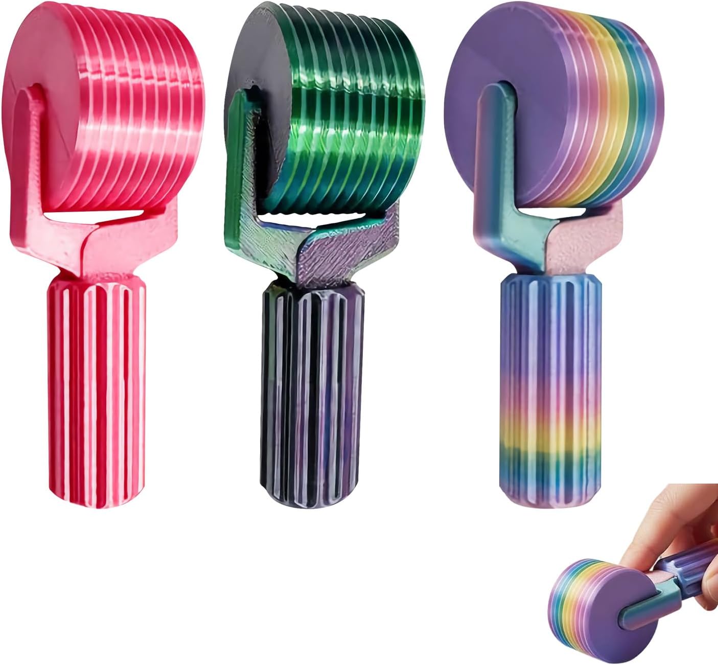 3Pcs Diamond Painting Roller Tool 3D Printed Diamond Art Roller Tools for Smooth Pressing Rhinestone Embroidery Diamond Painting Craft Accessories Kits UK for DIY Handmade Craft Lover Gifts