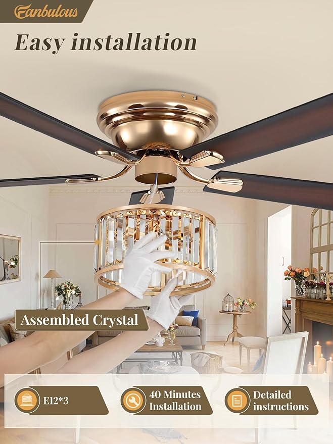 Ventilador de Techo 56 Pulgadas Con Luz y Control Remoto 6 V miniatura 6