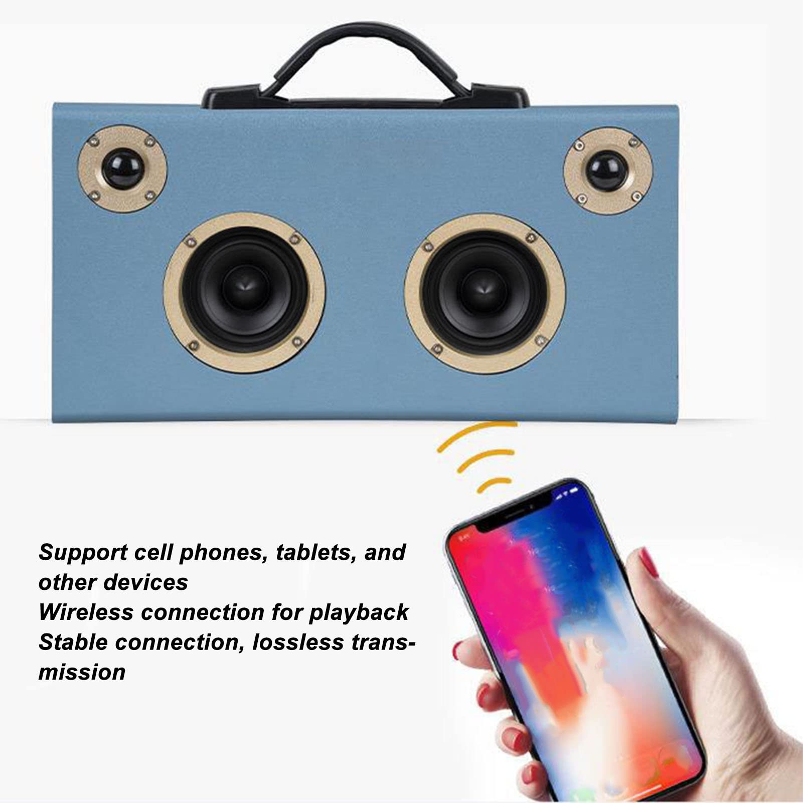 Altoparlante Bluetooth Portatile, Altoparlante Wireless con Audio Stereo Forte da 70 W, Altoparlante Subwoofer Pesante con Maniglia, 7500 MAh, per Esterni, Casa, Feste, (BLUE)